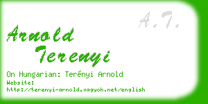 arnold terenyi business card