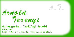 arnold terenyi business card
